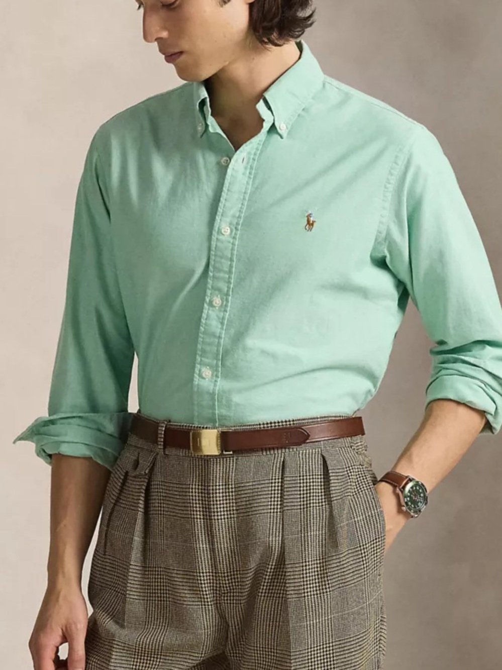 RALPH LAUREN - The Iconic Oxford Classic Fit Button Down Sz Large